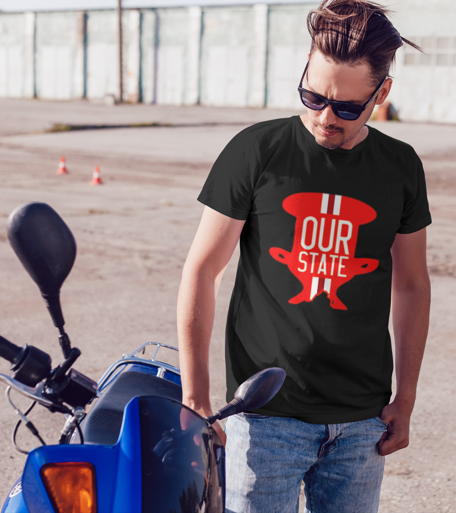 Our State Victory Celebration Red Trophy T-Shirt