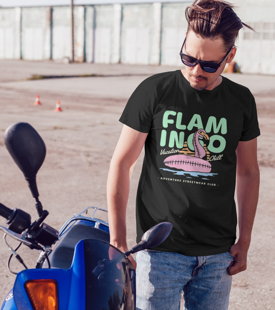 Flamingo Vacation Chill Adventure Streetwear Club T-Shirt