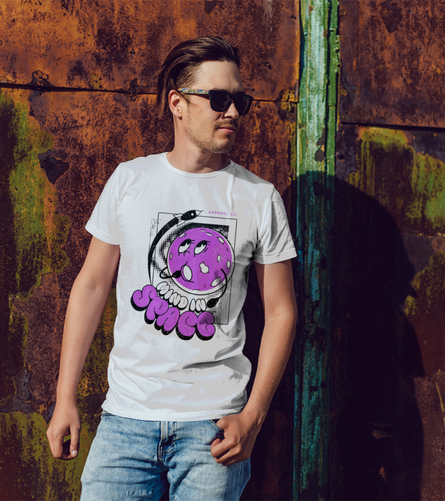 Mind In Space Apparel Co Cartoon Typographic Streetwear T-Shirt