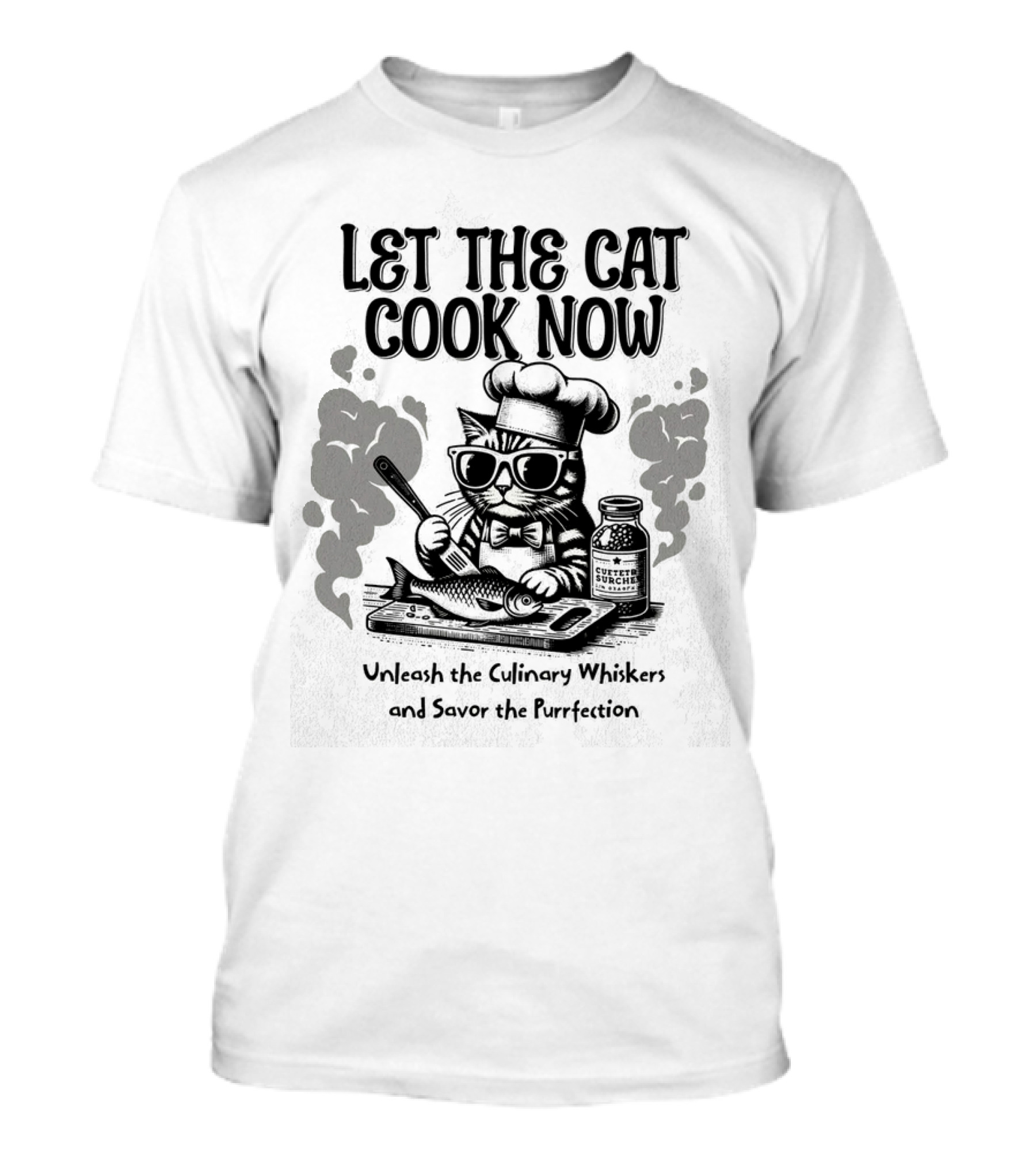 Retro Let The Cat Cook Now Unleash The Culinary Whiskers And Savor The Purrfection T-Shirt