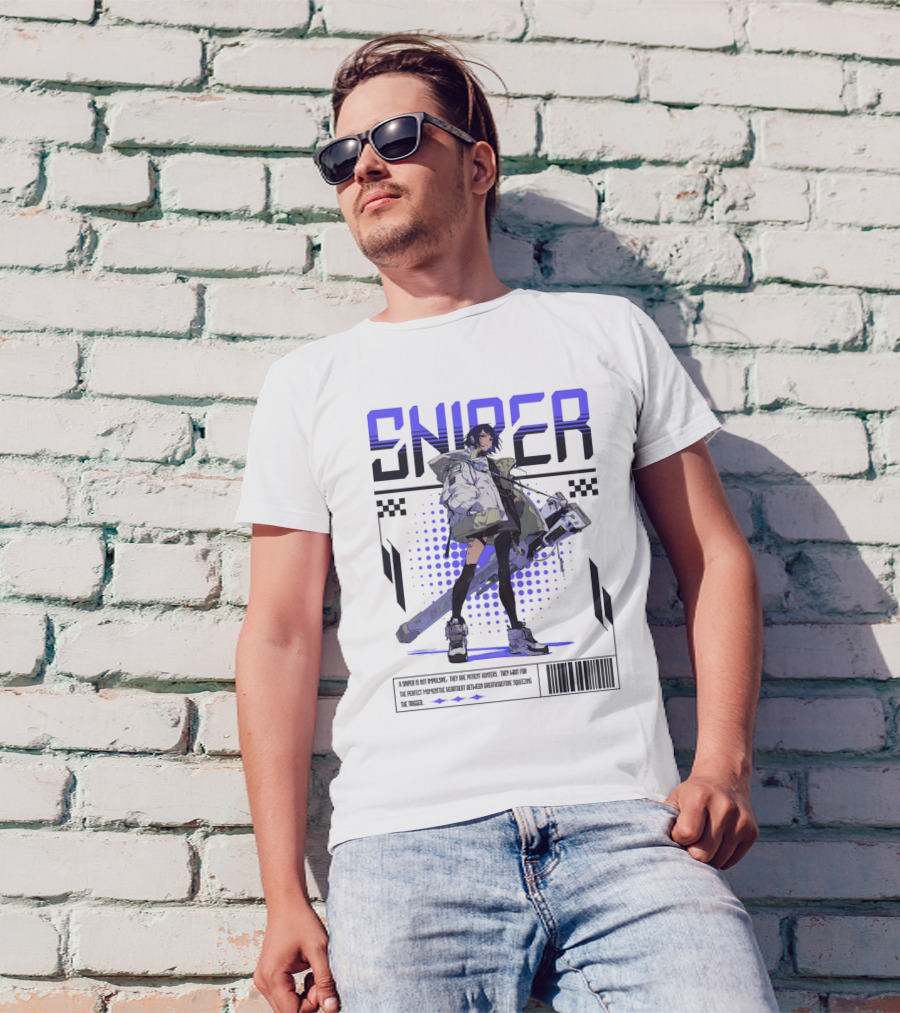 SNIPER Neo-Tokyo Military Warrior Tactical Future Perspective Assassination Squad T-Shirt