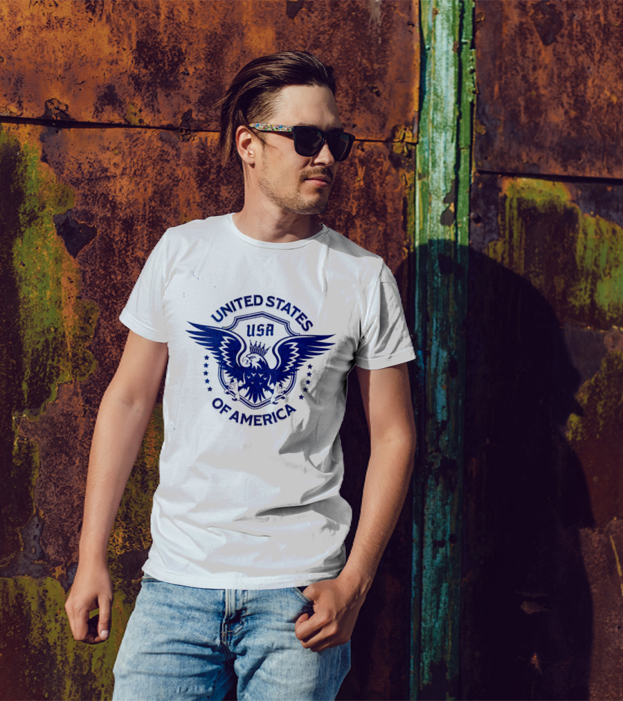 USA United States Of America Crowned Eagle Emblem T-Shirt