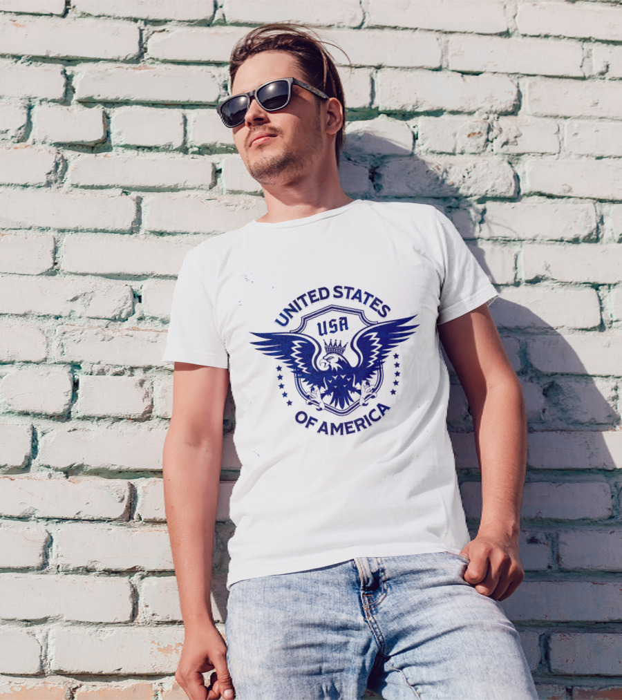 USA United States Of America Crowned Eagle Emblem T-Shirt