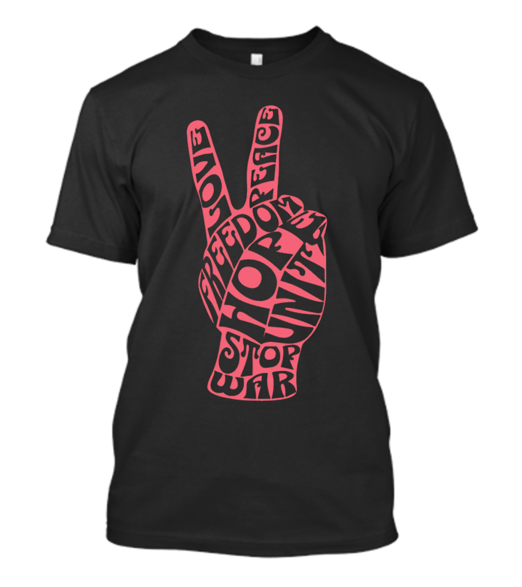 Love Peace Freedom Hope Unity Stop War 60s Challenge T-Shirt