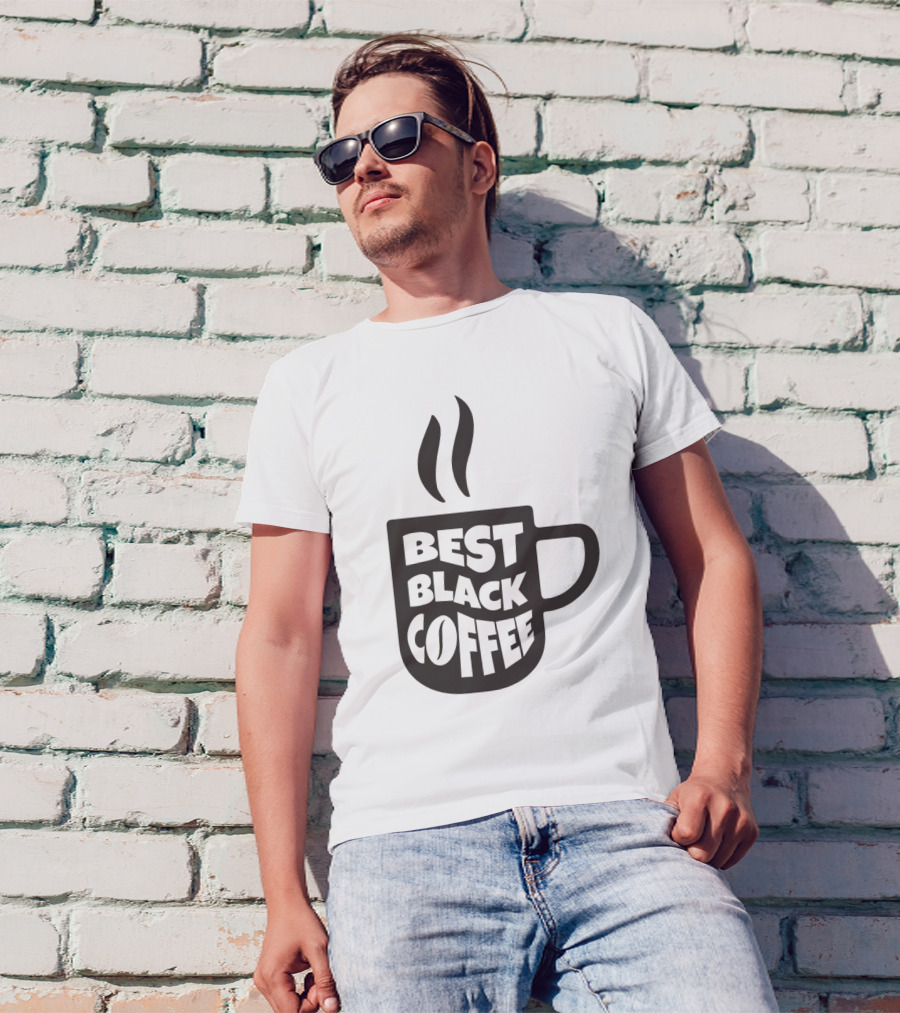 Best Black Coffee Cup With Steam T-Shirt