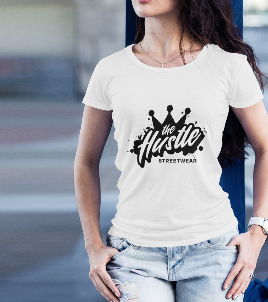 The Hustle Streetwear Crown Splatter T-Shirt