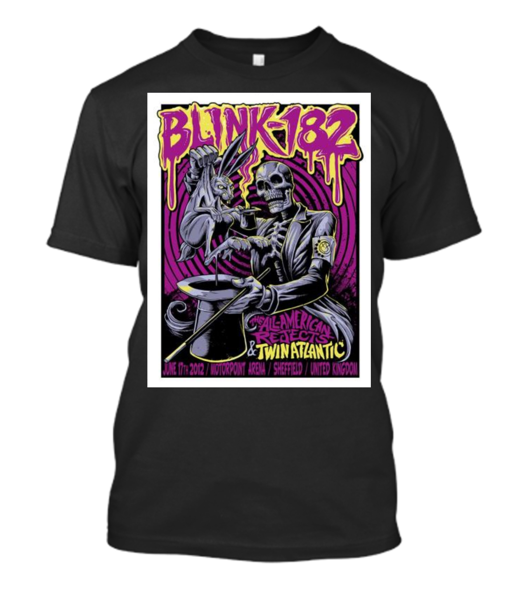 BLINK-182 The All-American Rejects Twin Atlantic June 17th 2012 Motorpoint Arena Sheffield United Kingdom T-Shirt