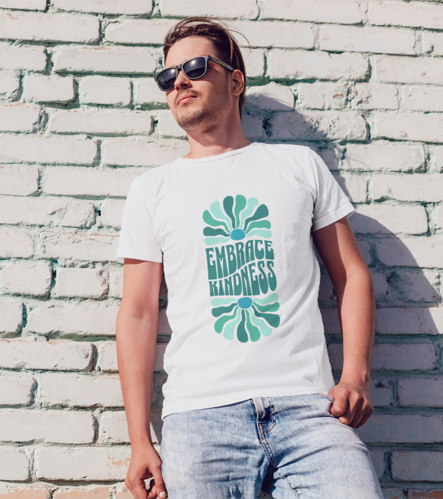 Embrace Kindness Groovy Floral T-Shirt