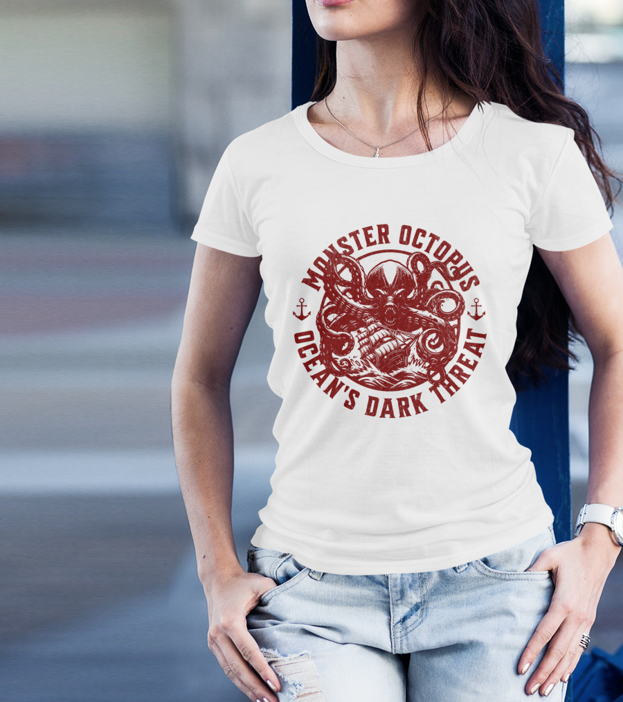 Monster Octopus Ocean's Dark Threat T-Shirt