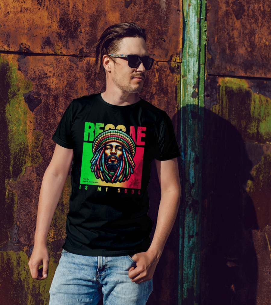 Reggae Feel The Rhythm Live The Vibe Is My Soul T-Shirt