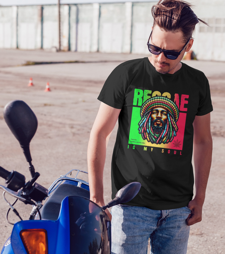 Reggae Feel The Rhythm Live The Vibe Is My Soul T-Shirt