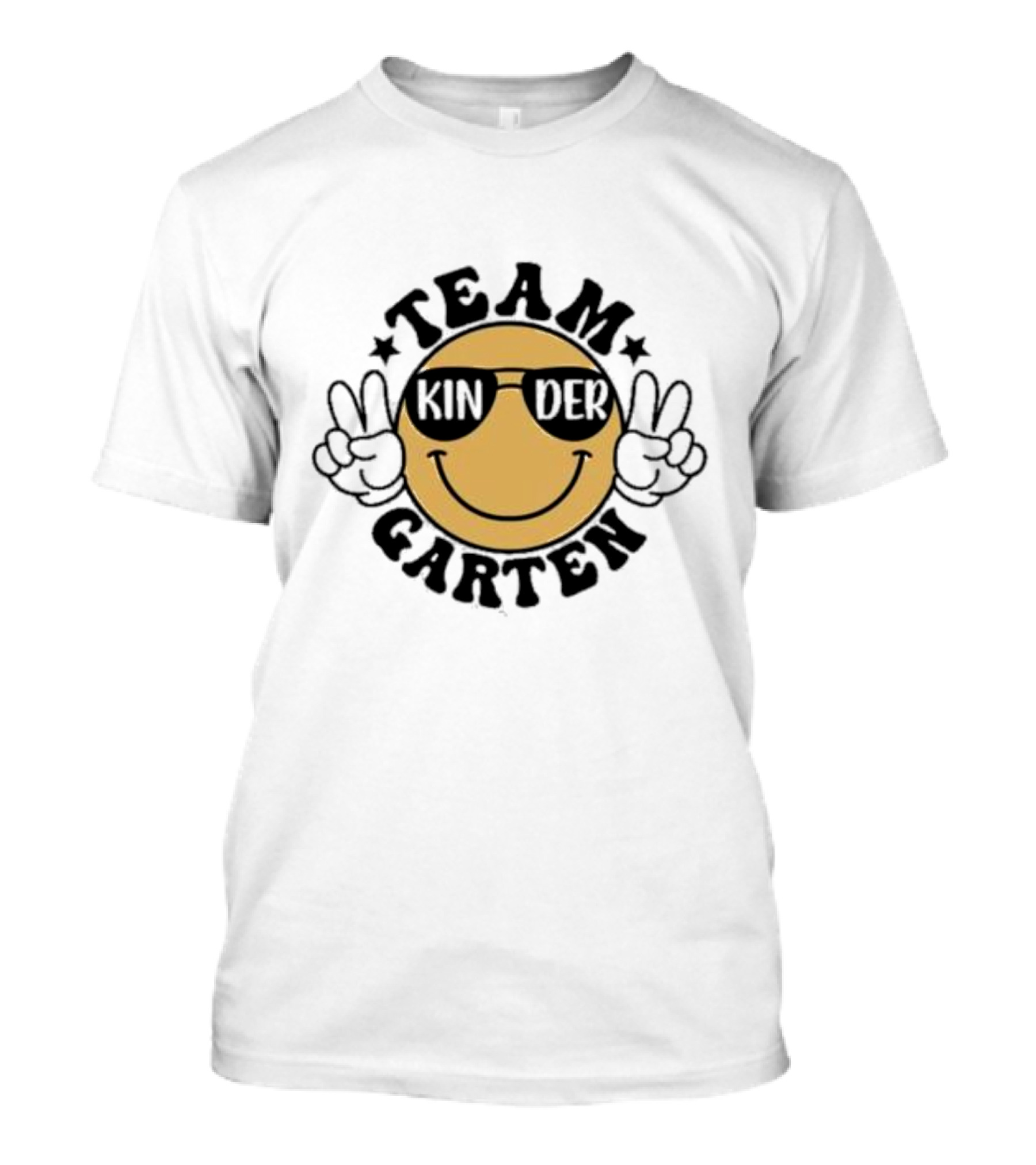 Team Kindergarten Smiley Sunglasses Peace T-Shirt