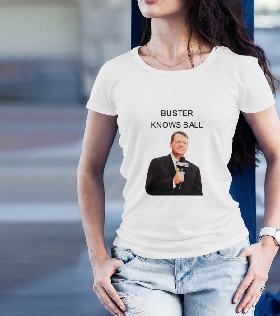 Buster Olney Knows Ball ESPN Microphone Image T-Shirt
