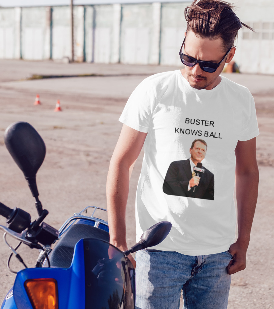 Buster Olney Knows Ball ESPN Microphone Image T-Shirt