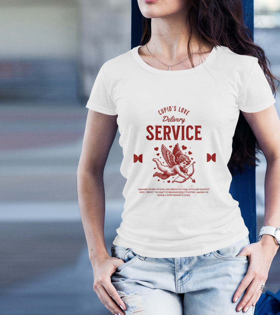 Cupid's Love Delivery Service Crafting Romance One Arrow At A Time T-Shirt