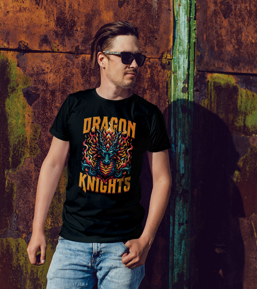 Dragon Knights Fiery Dragon Emblem T-Shirt