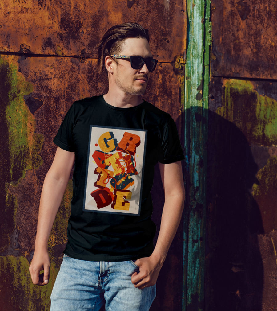 GRADE 3D Letter Explosion T-Shirt