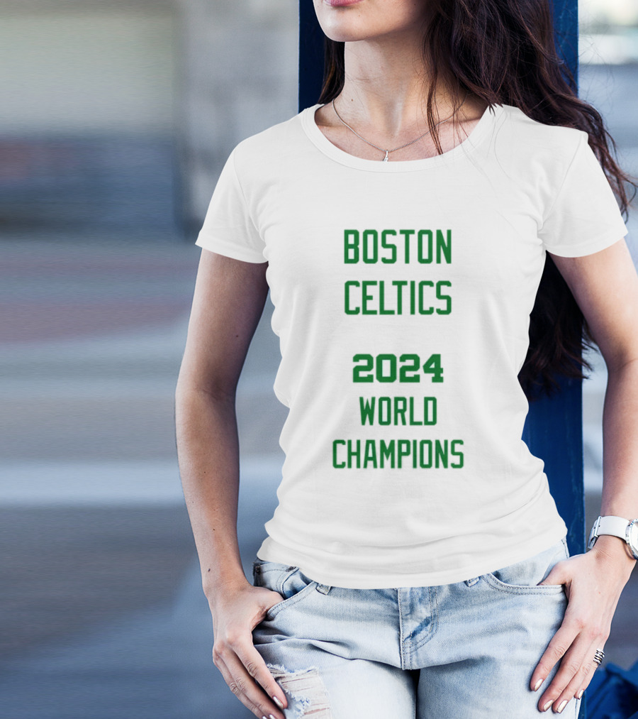 Boston Celtics 2024 World Champions Vintage Style Championship T-Shirt