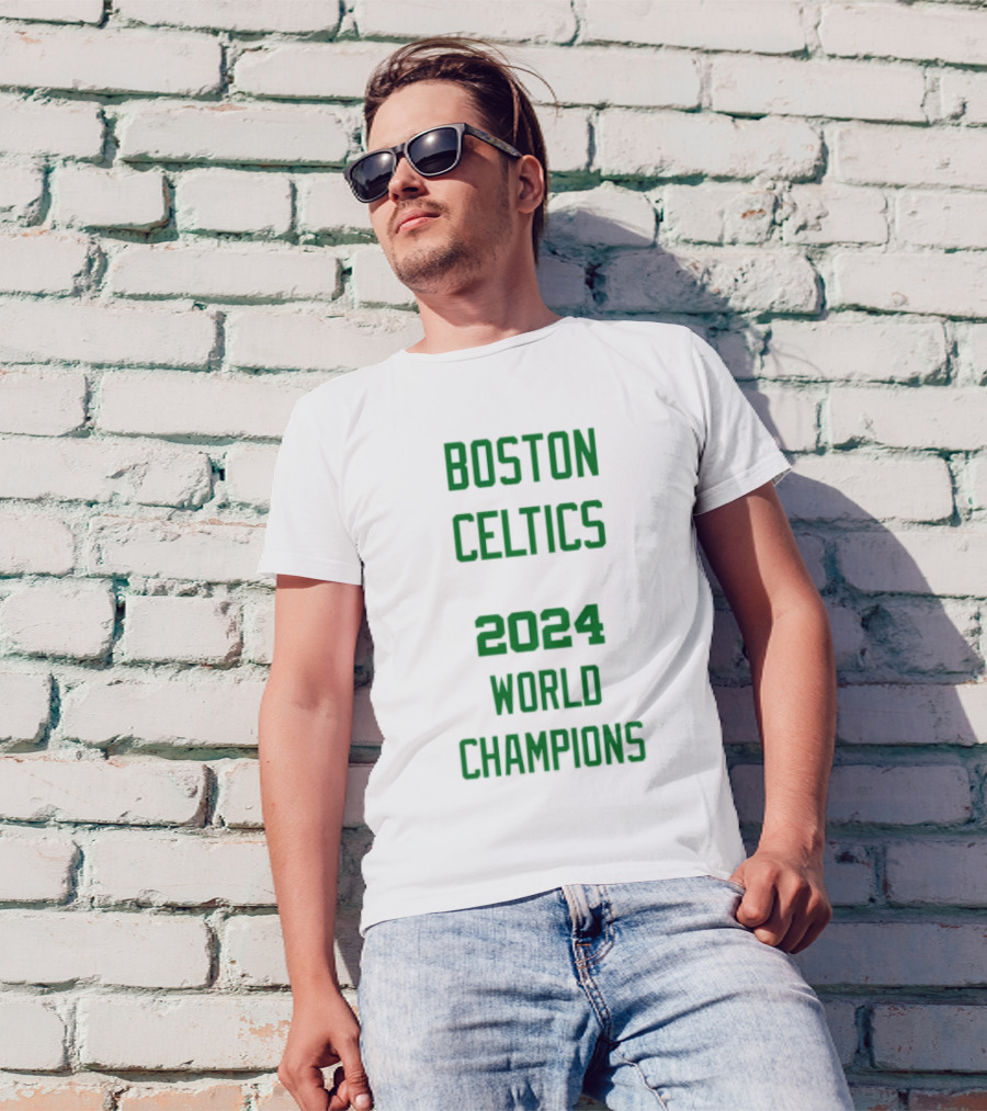 Boston Celtics 2024 World Champions Vintage Style Championship T-Shirt
