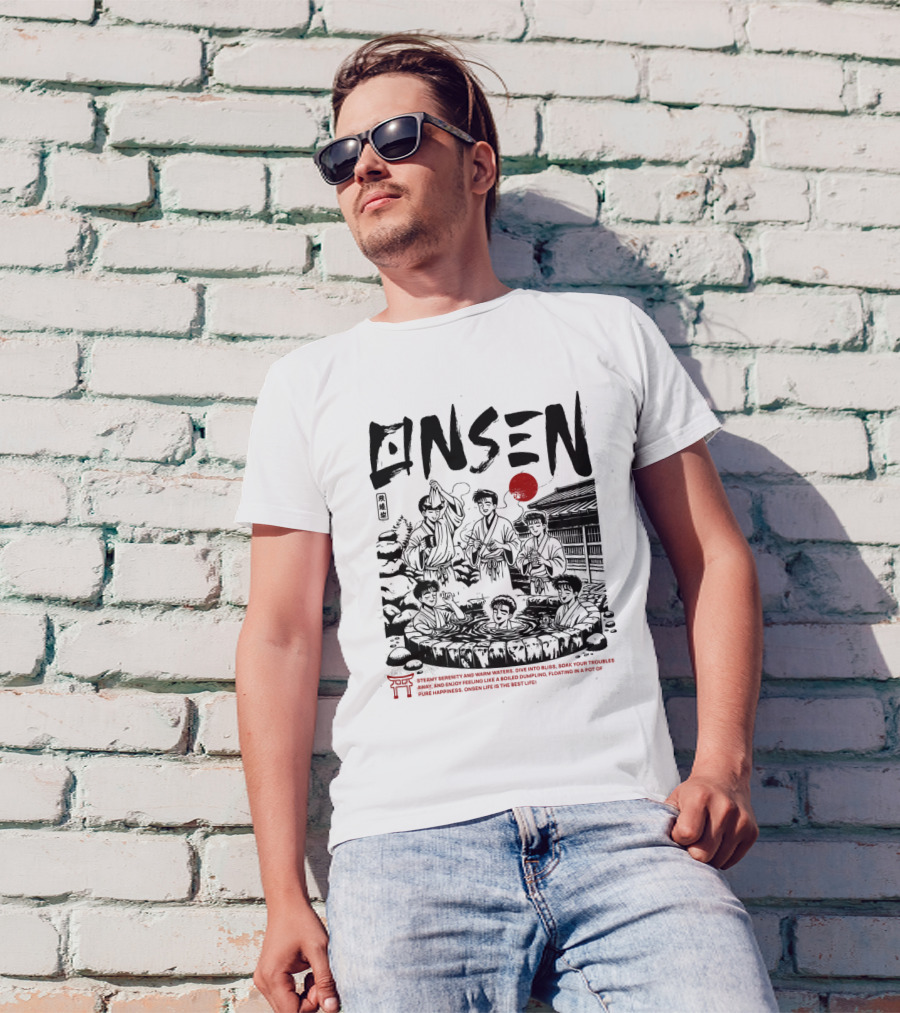 Onsen Hot Spring Soak Pure Happiness Anime T-Shirt