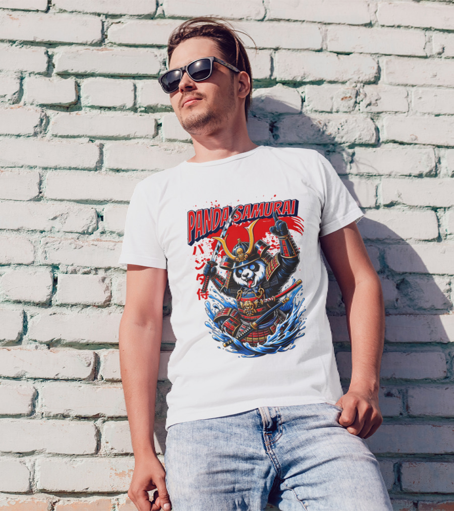 Panda Samurai Cute Japanese Warrior T-Shirt