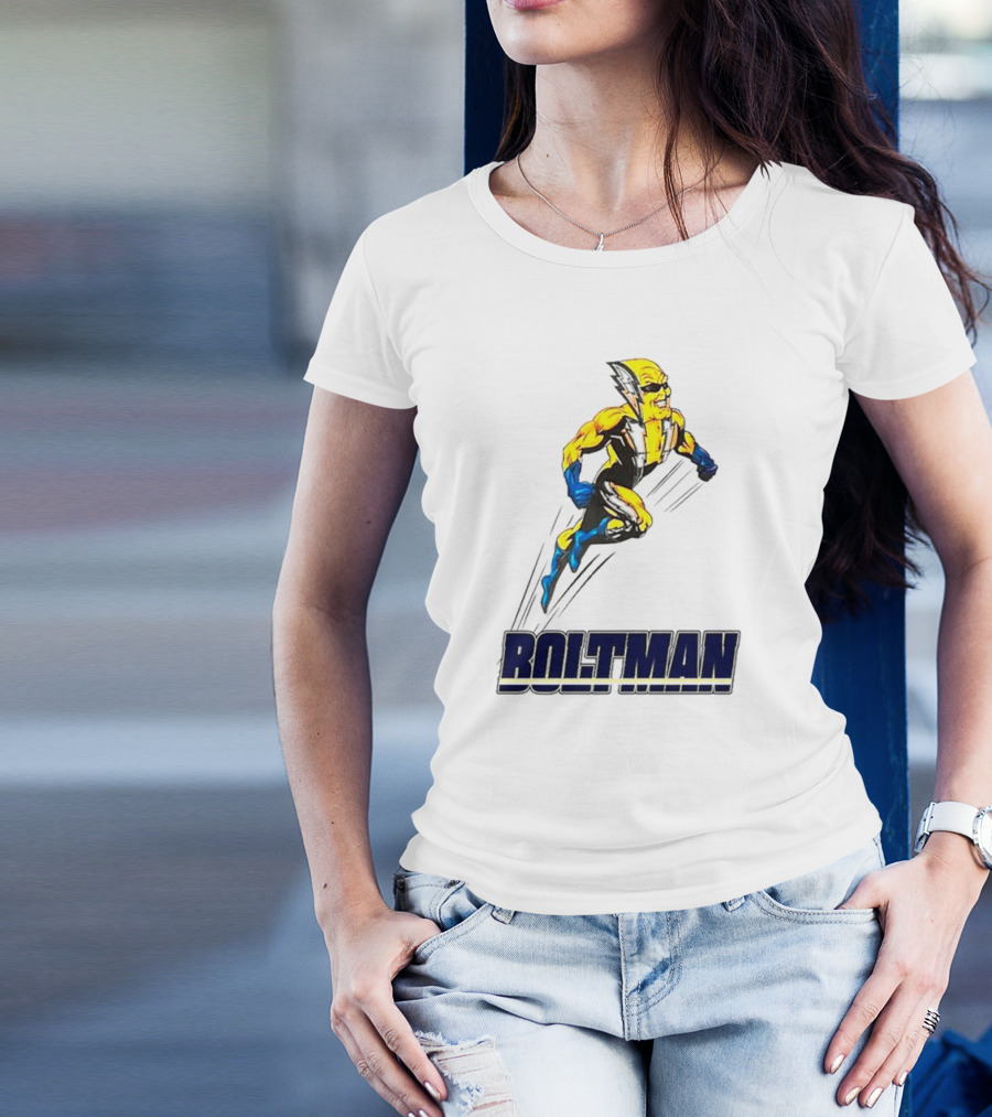 BOLTACLAUS BOLTMAN Superhero Santa T-Shirt