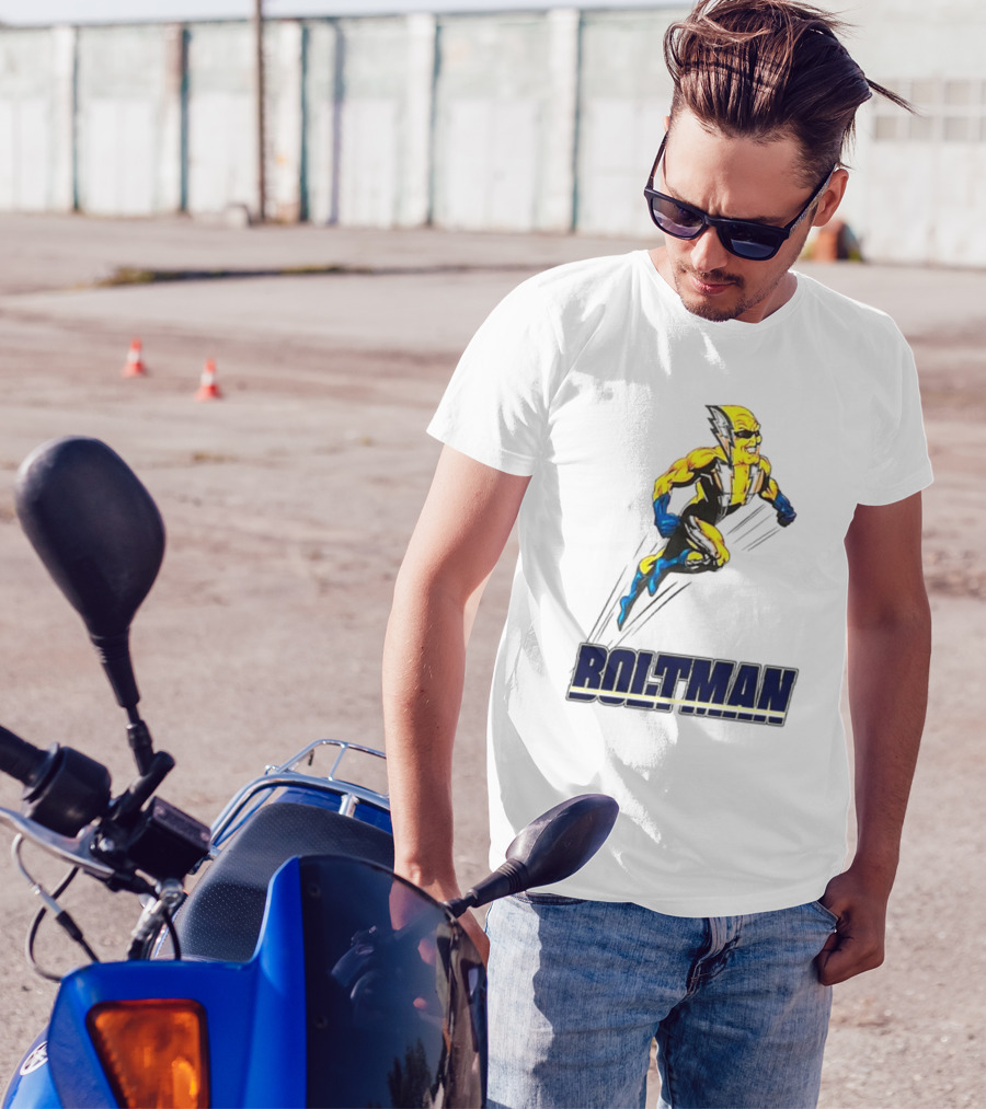 BOLTACLAUS BOLTMAN Superhero Santa T-Shirt