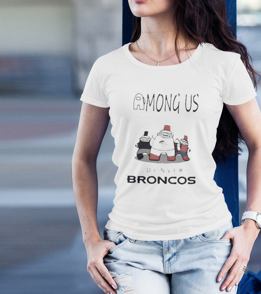Among Us Denver Broncos Gaming Crossover T-Shirt