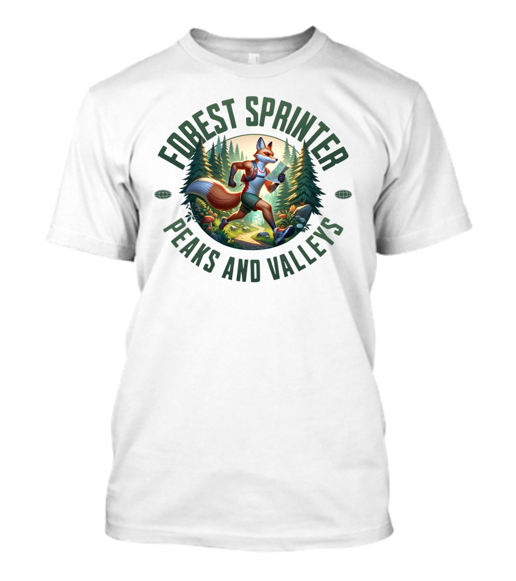 Forest Sprinter Peaks And Valleys T-Shirt