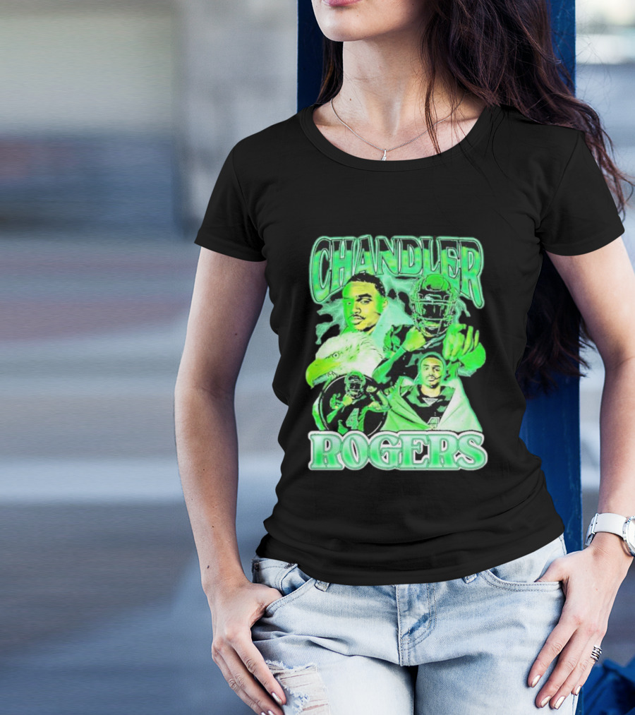 Chandler Rogers Vintage Lightweight Football Eagle Green T-Shirt