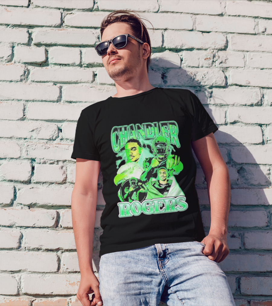 Chandler Rogers Vintage Lightweight Football Eagle Green T-Shirt