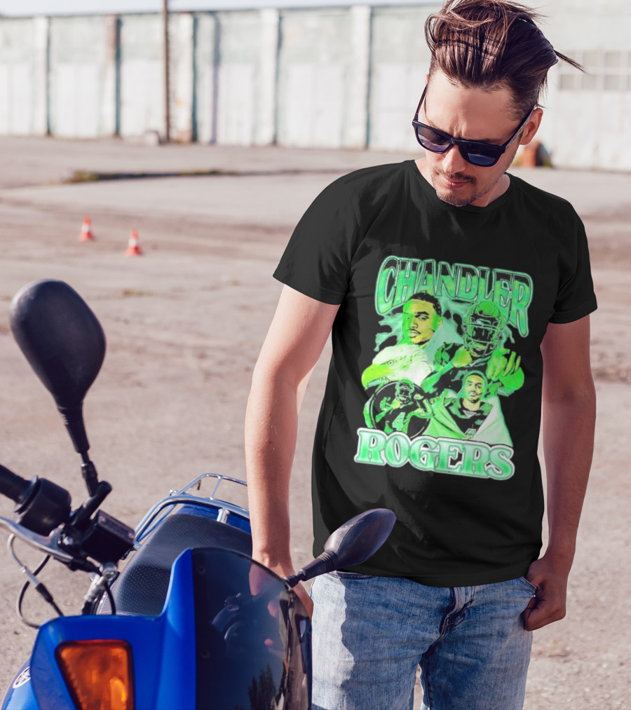 Chandler Rogers Vintage Lightweight Football Eagle Green T-Shirt