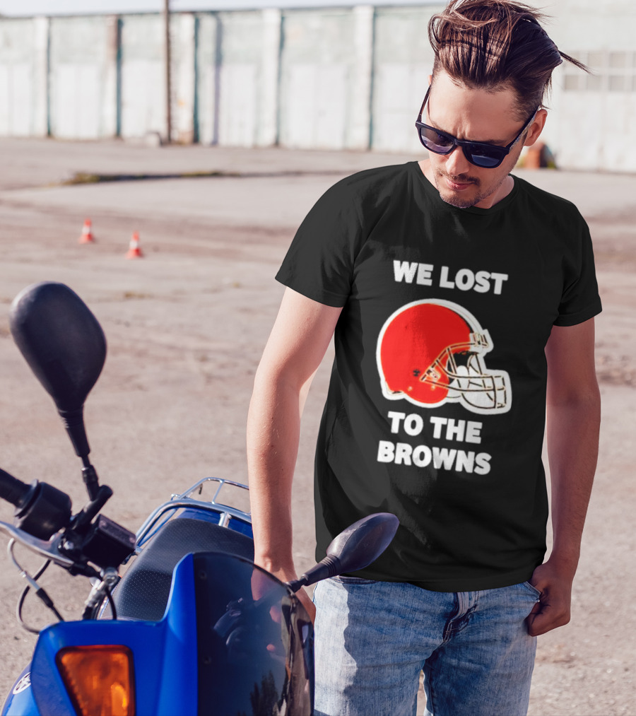 George Kittle We Lost To The Browns Football Helmet T-Shirt