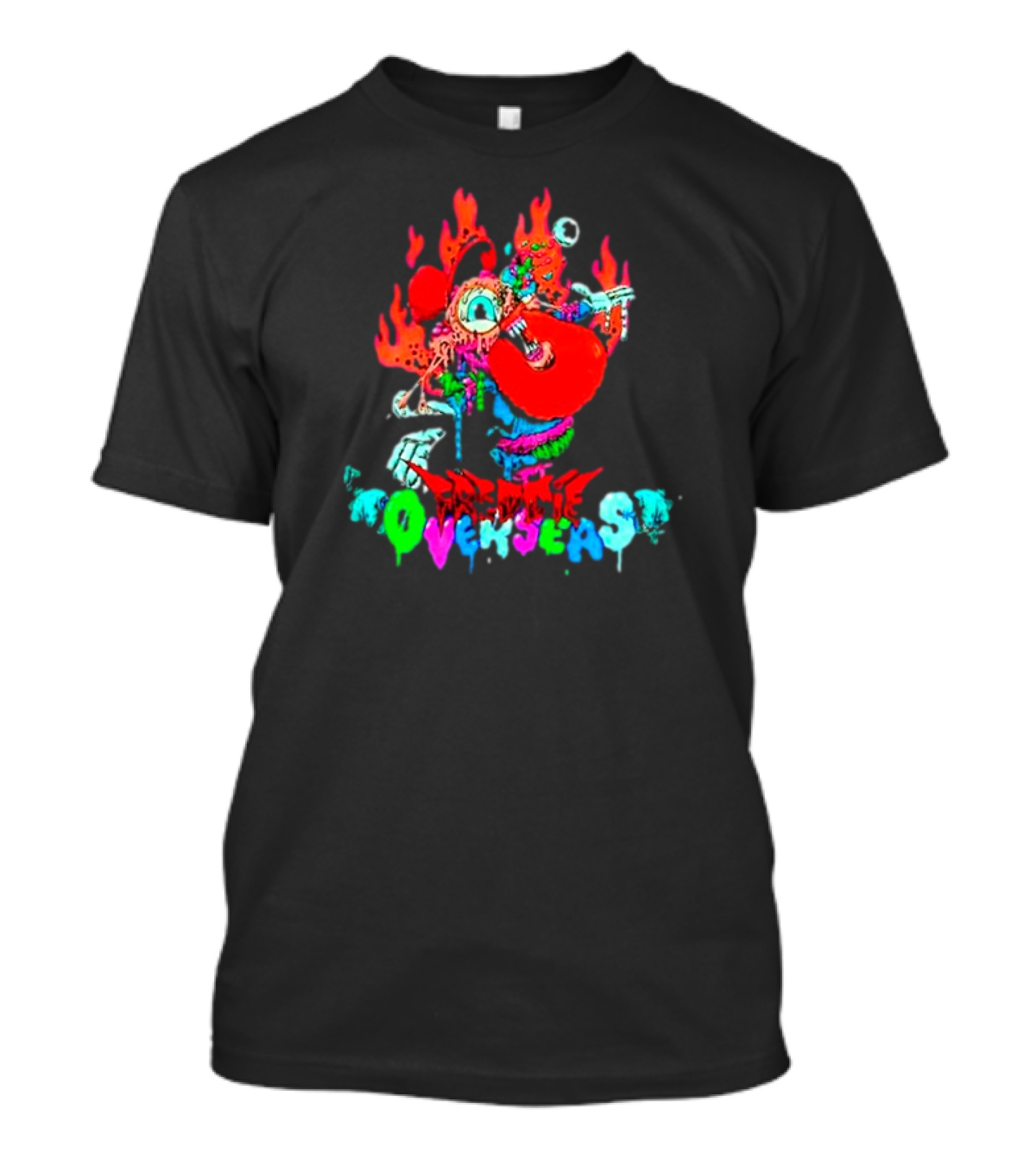 Freddie Overseas Flaming Guitar Adventure T-Shirt