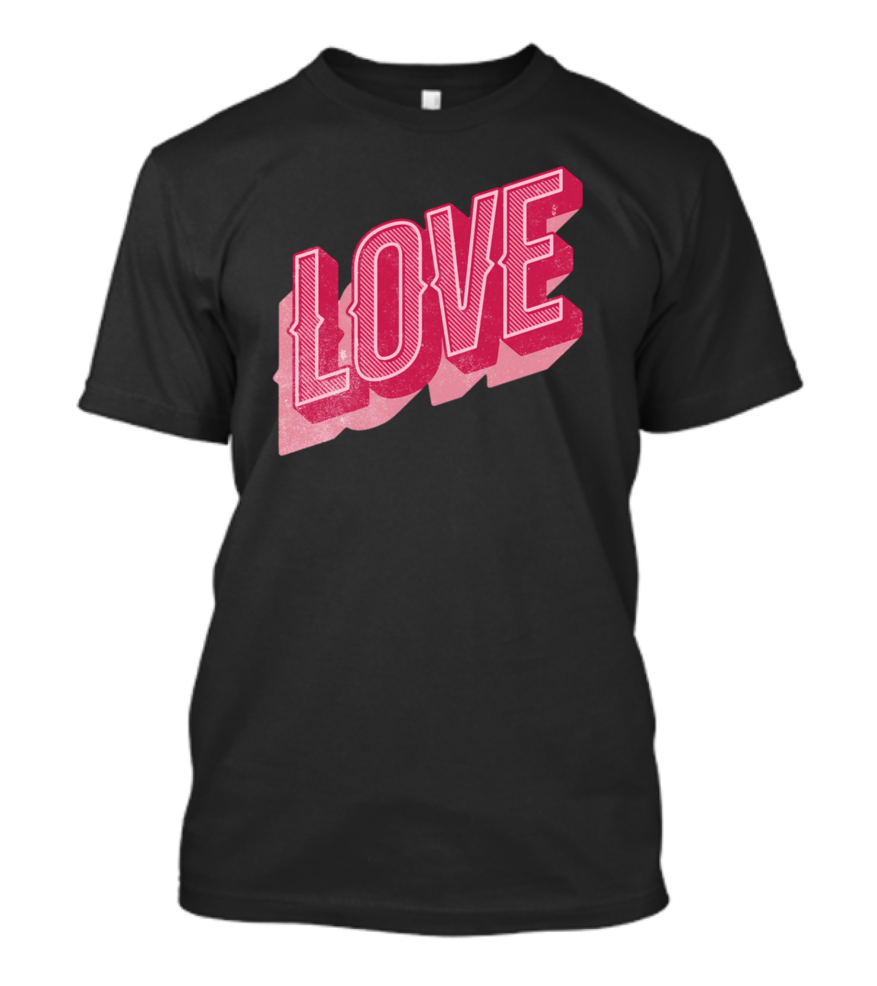 Love Typography Valentines Day Shirt Bold Lettering T-Shirt