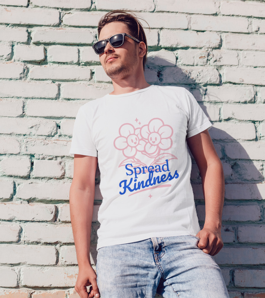 Spread Kindness Cute Smiling Flowers T-Shirt