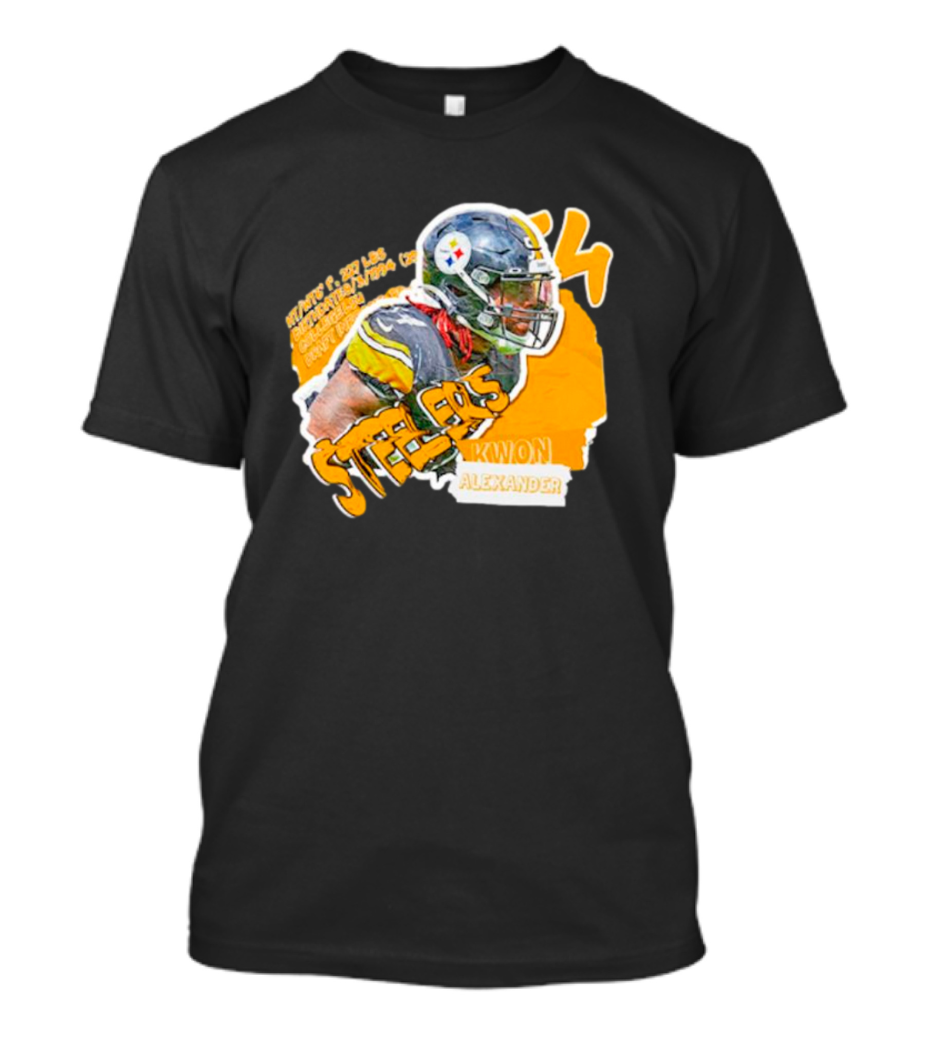 Steelers Kwon Alexander Football Art T-Shirt