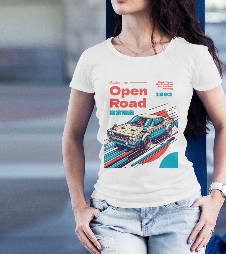Master The Open Road 1992 Experience The Freedom And Thrill Of Driving Japan Car T-Shirt