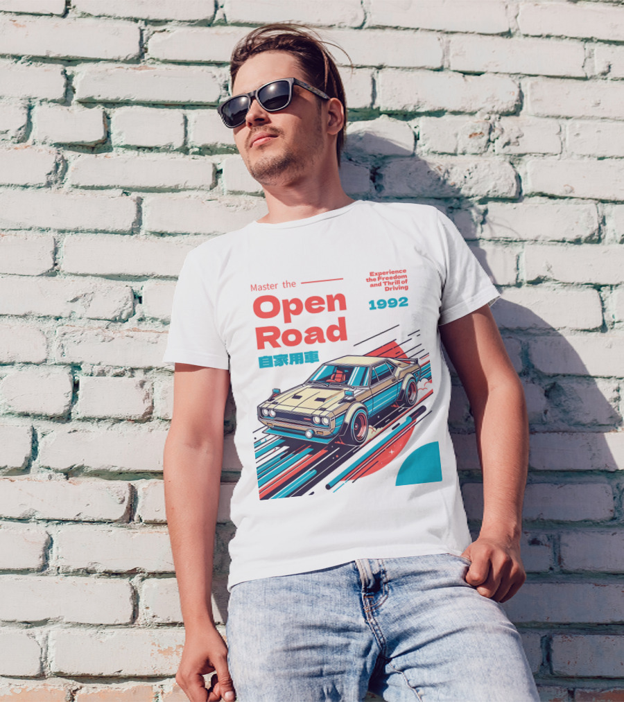 Master The Open Road 1992 Experience The Freedom And Thrill Of Driving Japan Car T-Shirt