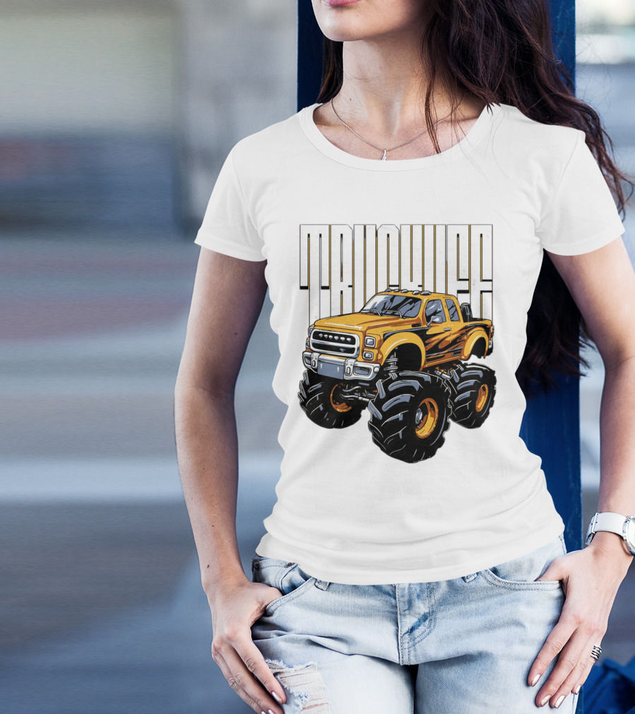 Trucklife Adventure Never Slowing Down Monster Truck T-Shirt