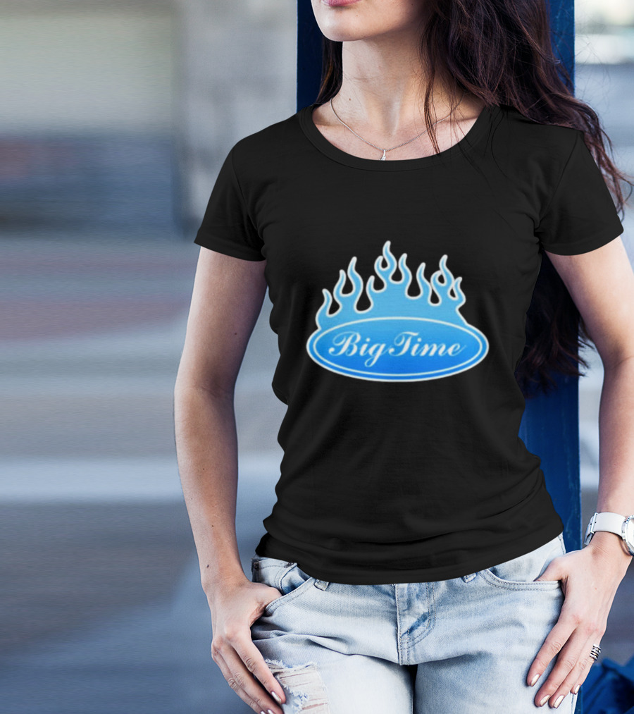 Big Time Blue Flame Oval Emblem T-Shirt