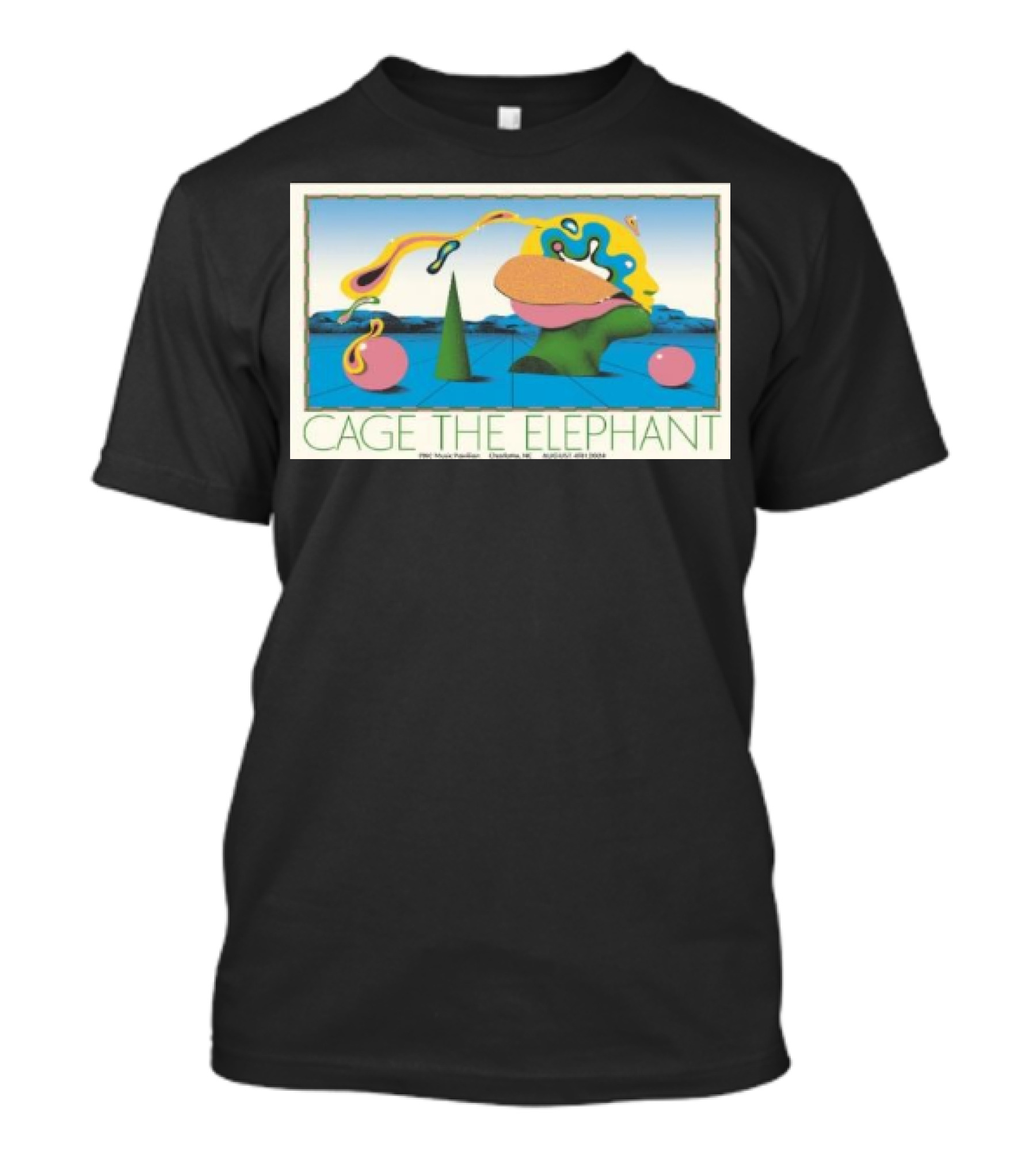 Cage The Elephant PNC Music Pavilion Charlotte NC August 4 2024 Surreal Landscape T-Shirt