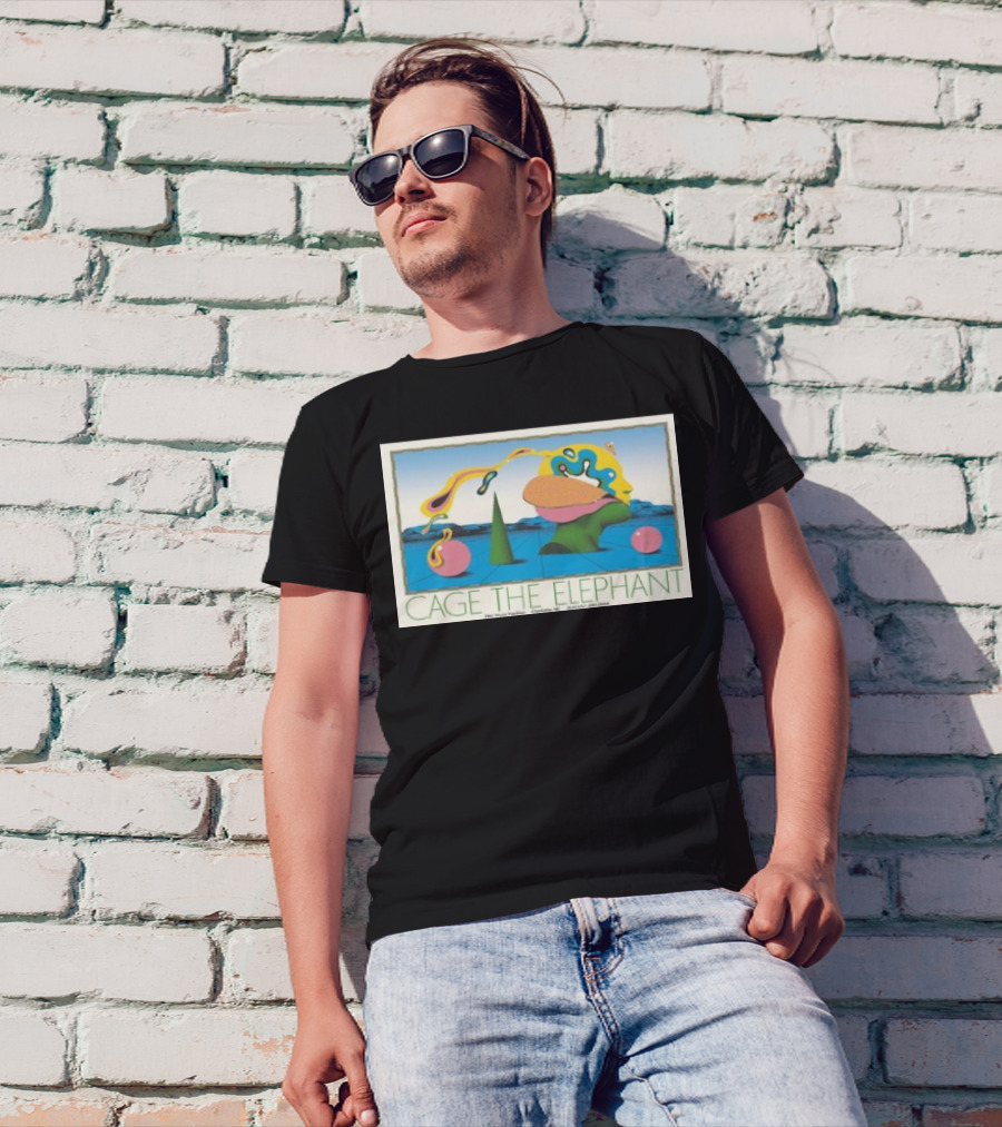 Cage The Elephant PNC Music Pavilion Charlotte NC August 4 2024 Surreal Landscape T-Shirt