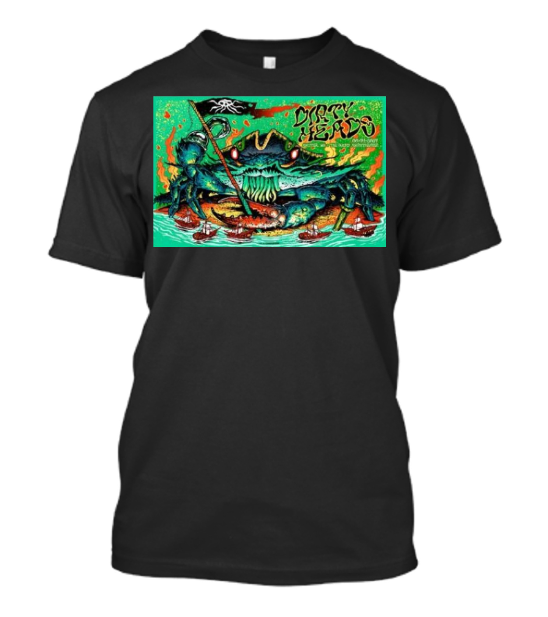 Dirty Heads Pirate Crab Artwork Gautier MS Tour August 04 T-Shirt