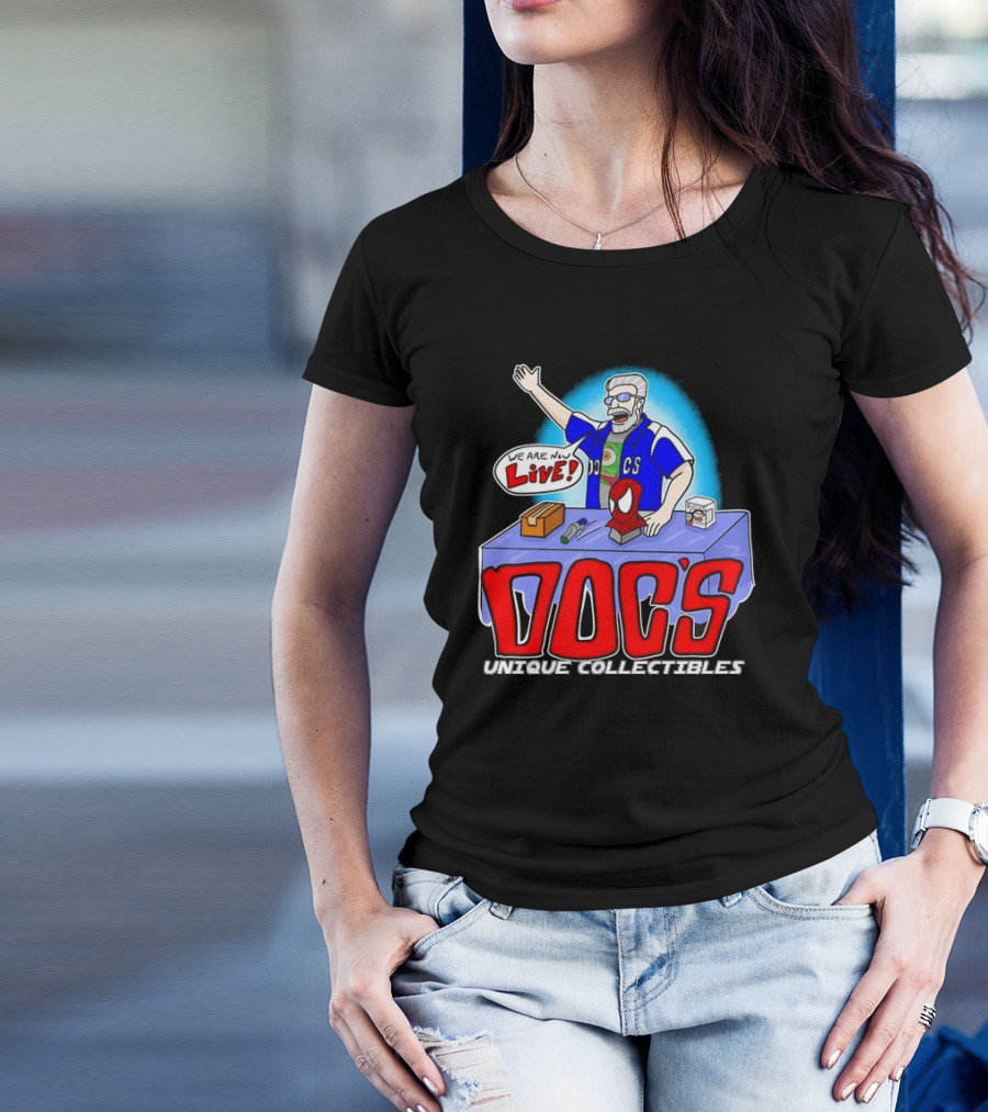 Doc's Unique Collectibles We Are Now Live CS Comic Show Enthusiast T-Shirt