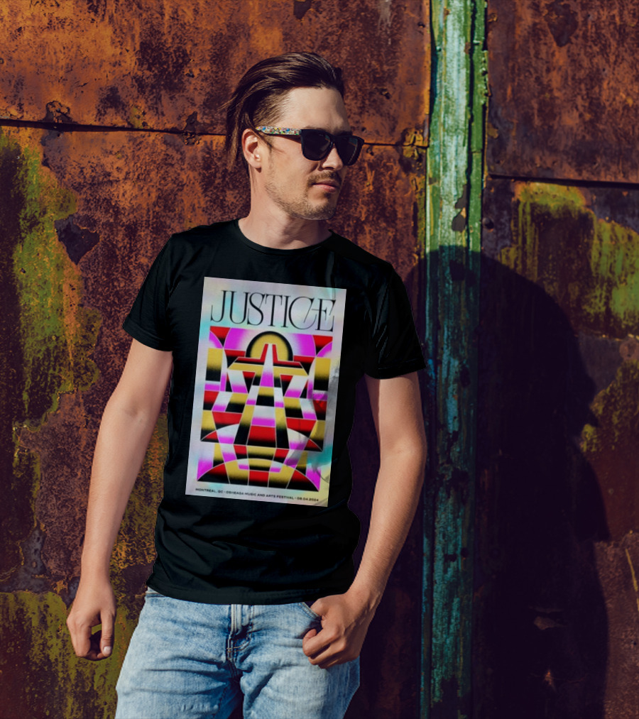 Justice August 4 2024 Parc Jean-Drapeau OSHEAGA Music And Arts Festival Montréal QC T-Shirt