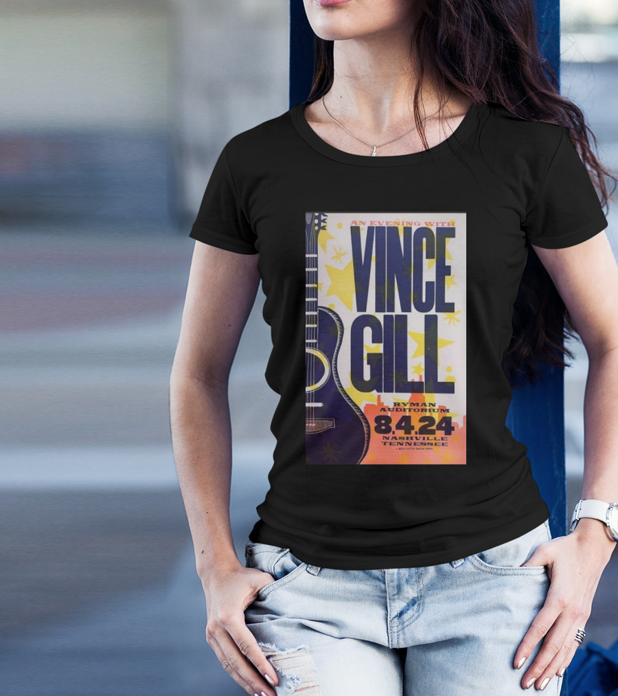 An Evening With Vince Gill Ryman Auditorium August 4 2024 Nashville Tennessee T-Shirt