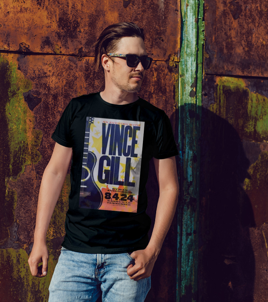 An Evening With Vince Gill Ryman Auditorium August 4 2024 Nashville Tennessee T-Shirt