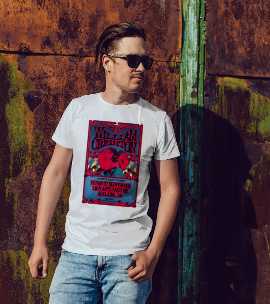 William Crighton With Special Guests Mark Vincent Live At Lion Arts Factory Adelaide SA Friday 27 September T-Shirt