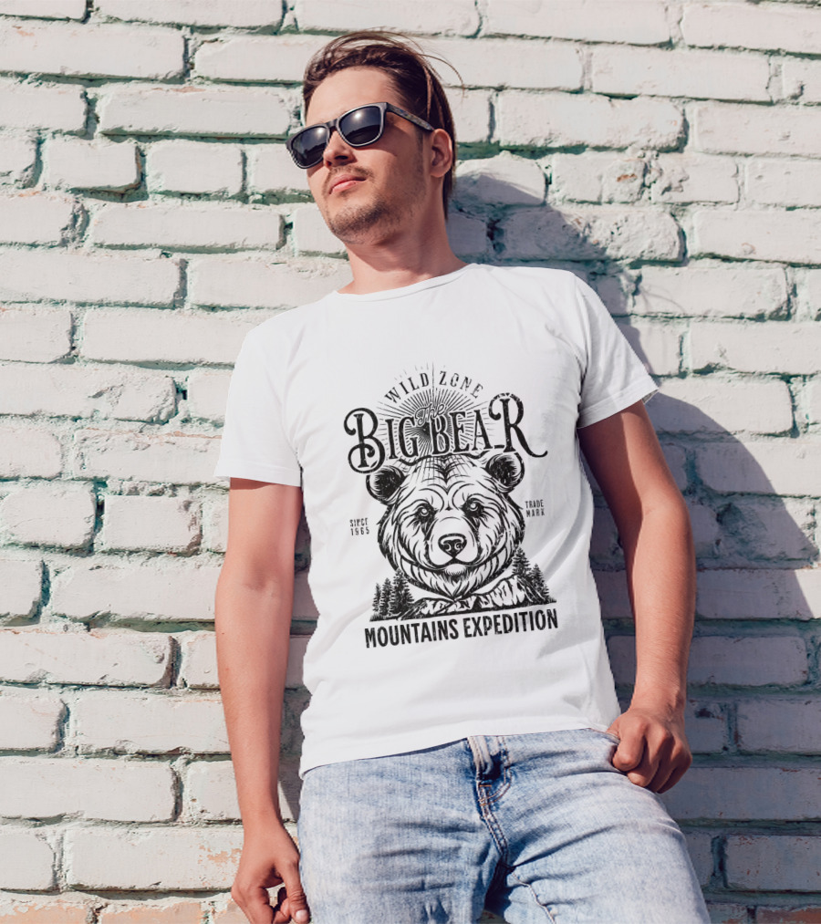 THE BIG BEAR WILD ZONE MOUNTAINS EXPEDITION SINCE 1965 TRADE MARK T-Shirt